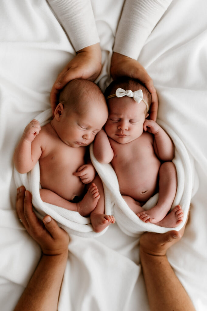 Minimal newborn photography style