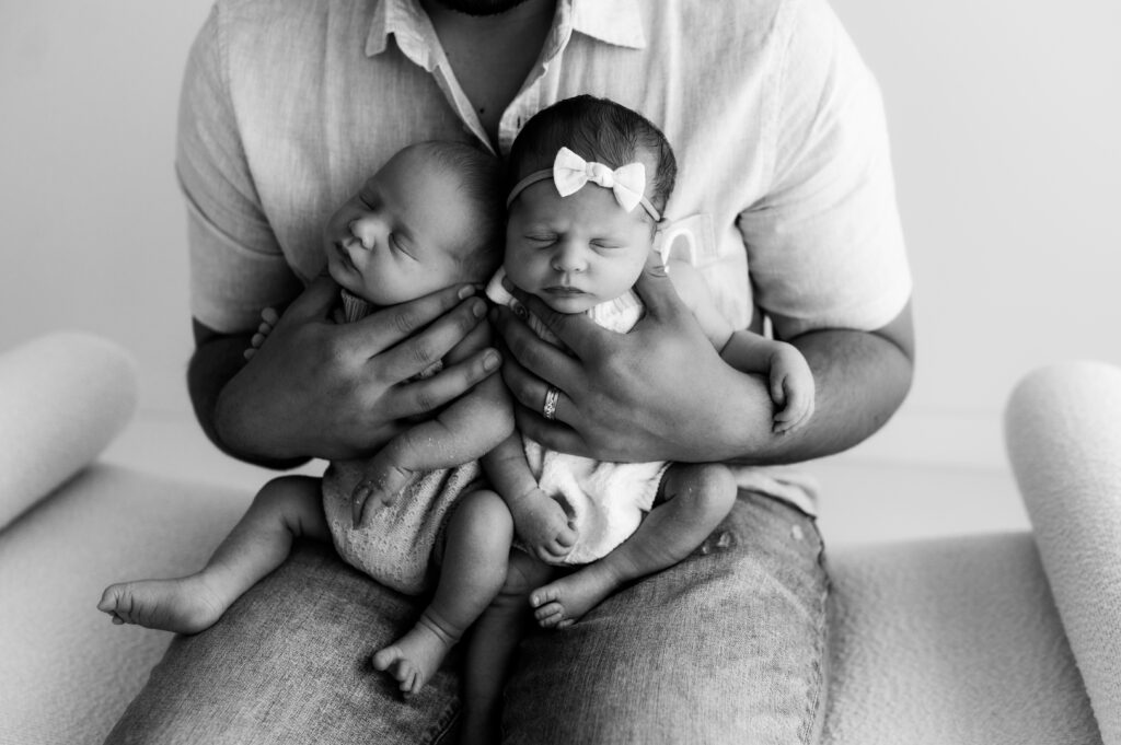 Newborn twins studio session