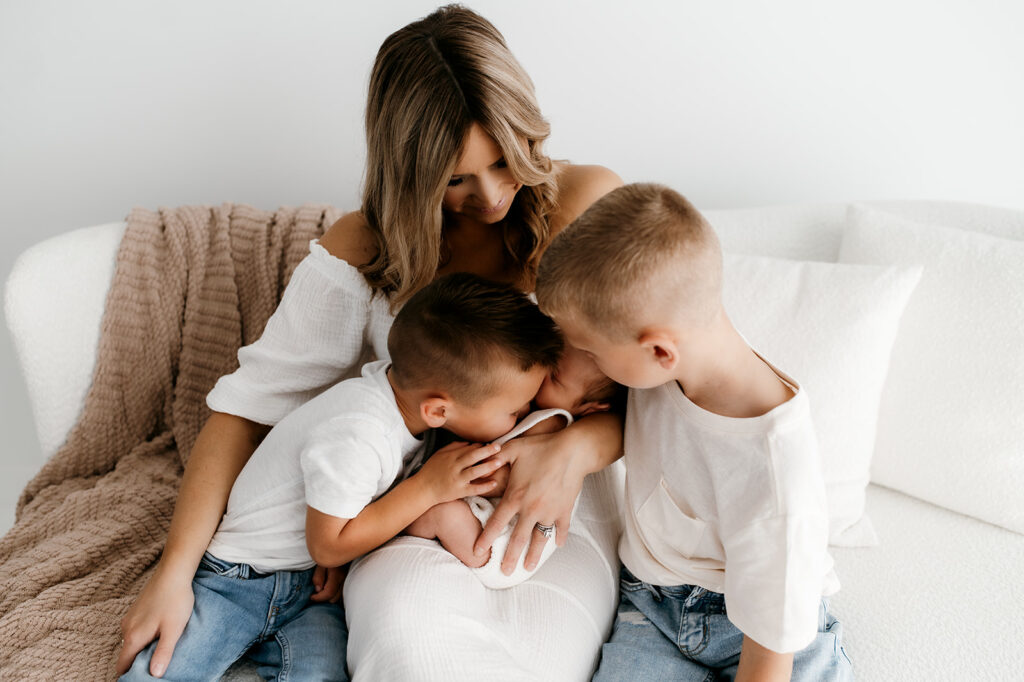 Studio newborn family photographer Hudson WI