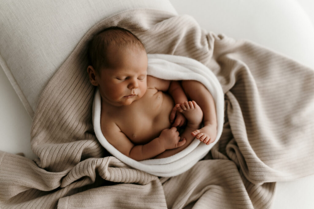 Studio newborn session edited with a fast photography workflow