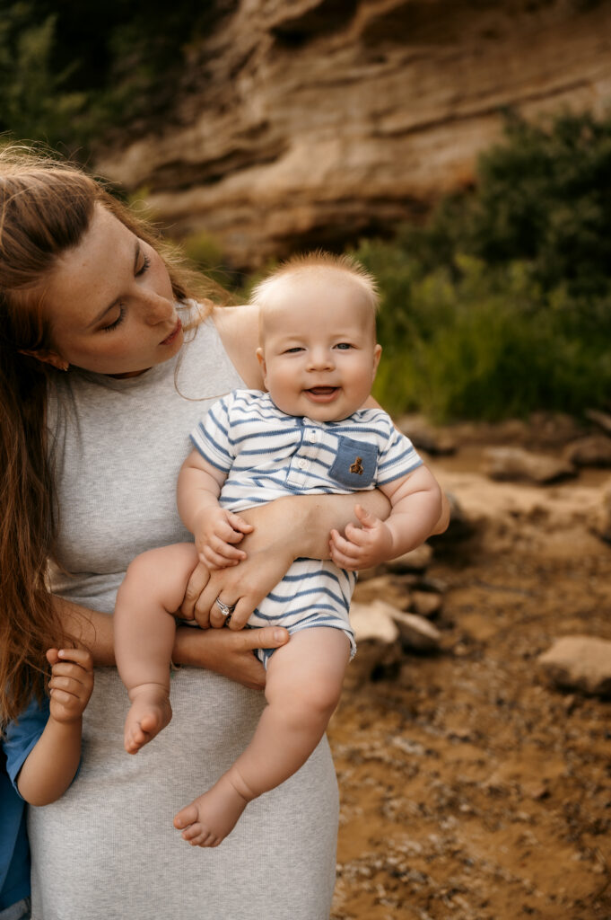 Mom and baby at a family session by Katie Lee Photography,
